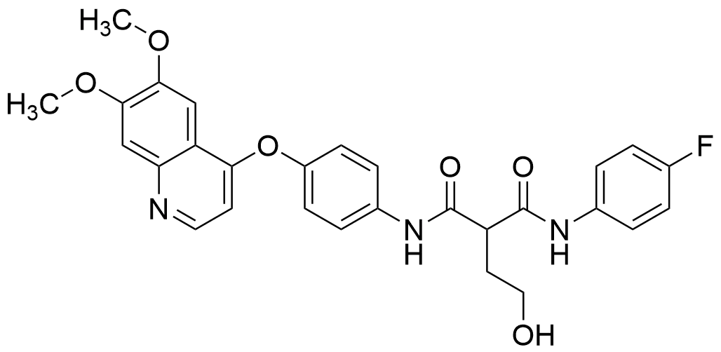 N1-(4-((6,7-Dimethoxyquinolin-4-yl)oxy)phenyl)-N3-(4-fluorophenyl)-2-(2-hydroxyethyl)malonamide - image 1