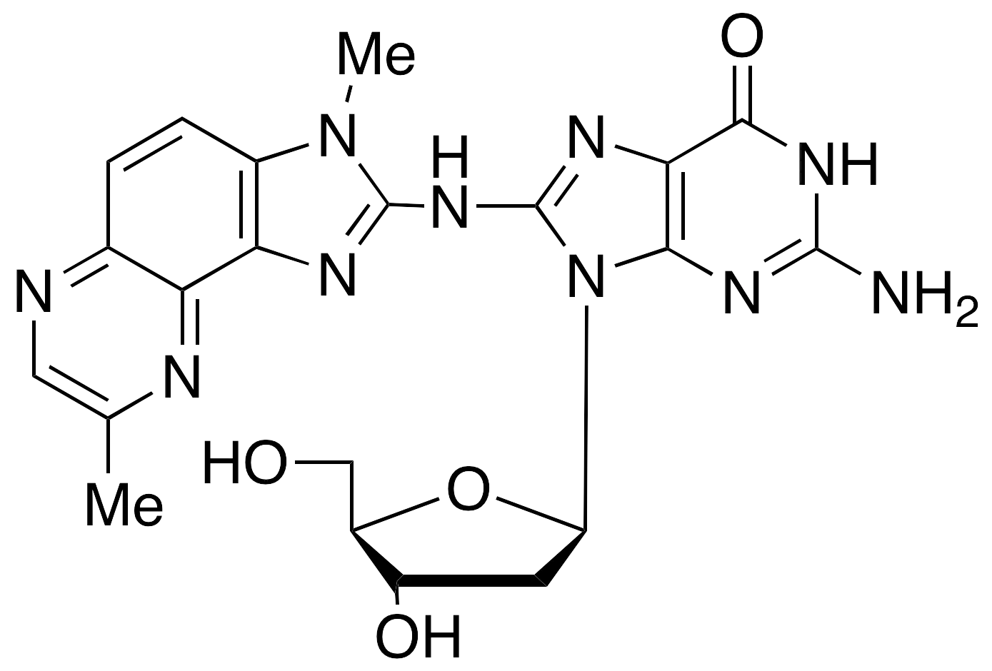 N2-(Deoxyguanosin-8-yl)-2-amino-3,8-dimethylimidazo[4,5-f]quinoxaline - image 1