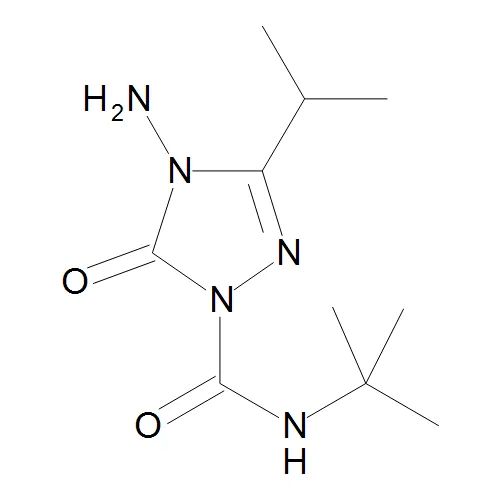 4-Amino-N-(1,1-dimethylethyl)-4,5-dihydro-3-(1-methylethyl)-5-oxo-1H-1,2,4-triazole-1-carboxamide - image 1