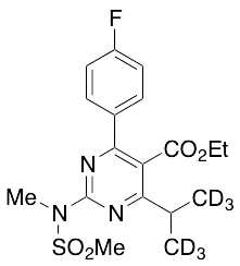 Ethyl 4-(4-Fluorophenyl)-6-isopropyl-2-(N-methylmethylsulfonamido)pyrimidine-5-carboxylate-d6 - image 1