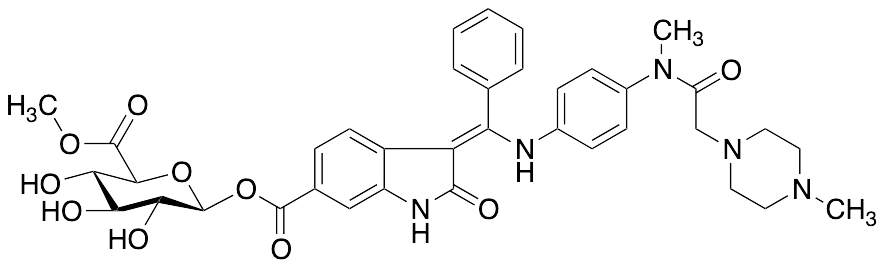 Nintedanib Demethyl-O-Beta-D-glucuronic Acid Methyl Ester - image 1