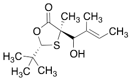 (2R,4R)-2-(1,1-Dimethylethyl)-4-[(2E)-1-hydroxy-2-methyl-2-buten-1-yl]-4-methyl-1,3-oxathiolan-5-one - image 1
