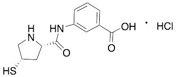 3-((2S,4S)-4-Mercaptopyrrolidine-2-carboxamido)benzoic Acid Hydrochloride - image 1