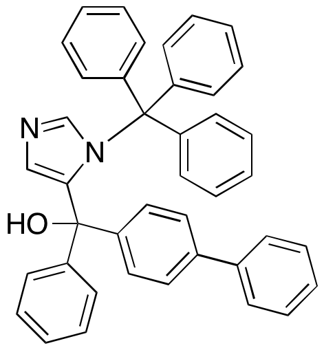 [1,1'-Biphenyl]-4-yl(phenyl)(1-trityl-1H-imidazol-5-yl)methanol - image 1