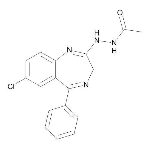 2-(2-Acetylhydrazino)-7-chloro-5-phenyl-3H-1,4-benzodiazepine - image 1