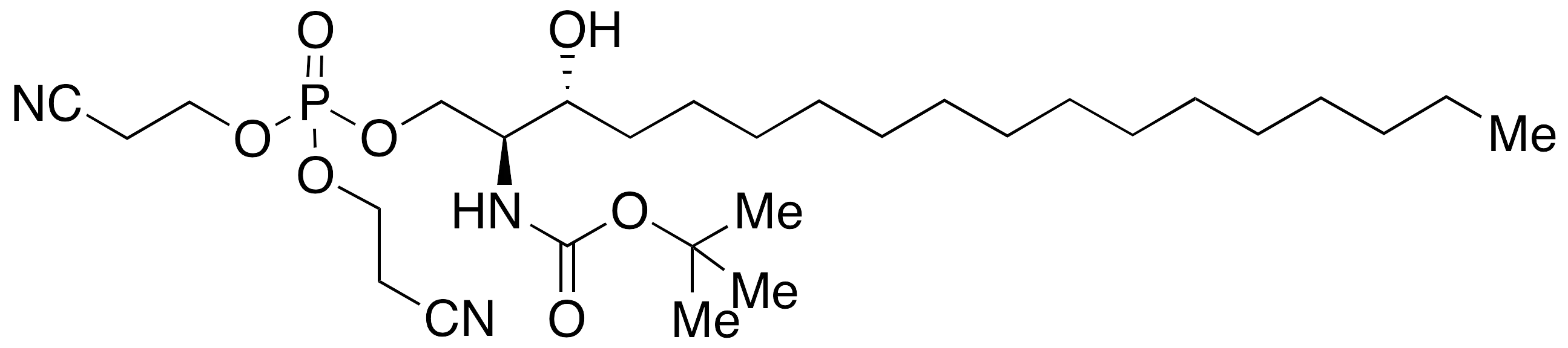 N-tert-Butyloxycarbonyl-D-erythro-dihydro-D-sphingosine-1-phosphate Dicyanoethyl Ester - image 1