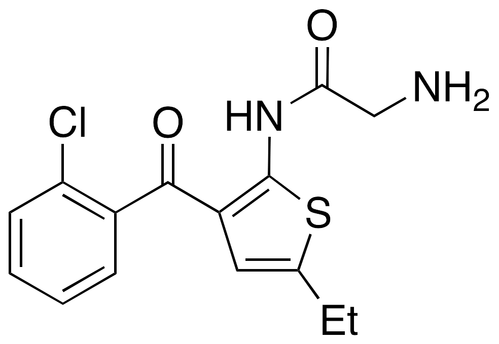 2-Amino-N-[3-(2-chlorobenzoyl)-5-ethyl-2-thienyl]-acetamide - image 1