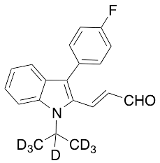 (E)-3-(3-(4-Fluorophenyl)-1-isopropyl-1H-indol-2-yl)acrylaldehyde-d7 - image 1