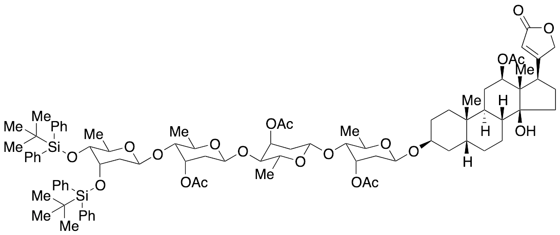 4-O-[2,6-Dideoxy-3,4-bis-O-[(1,1-dimethylethyl)diphenylsilyl]-Beta-D-ribo-hexopyranosyl O-Triacetyl 12-Acetloxy Deshydroxy Digoxin - image 1