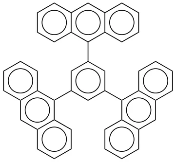 1,3,5-Tri(anthracen-9-yl)benzene (contains ~20% inorganics) - image 1