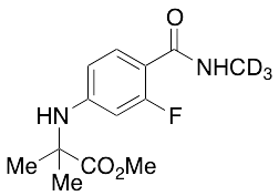 N-[3-Fluoro-4-[(methylamino)carbonyl]phenyl]-2-methylalanine Methyl Ester-d3 - image 1
