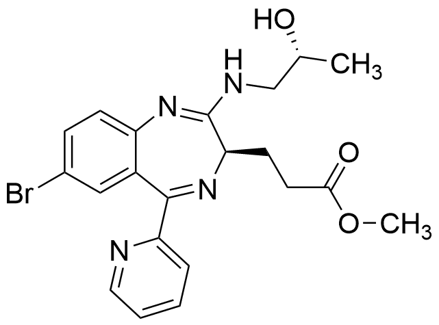 Methyl (3R)-7-Bromo-2-[[(2R)-2-hydroxypropyl]amino]-5-(2-pyridinyl)-3H-1,4-benzodiazepine-3-propanoate - image 1
