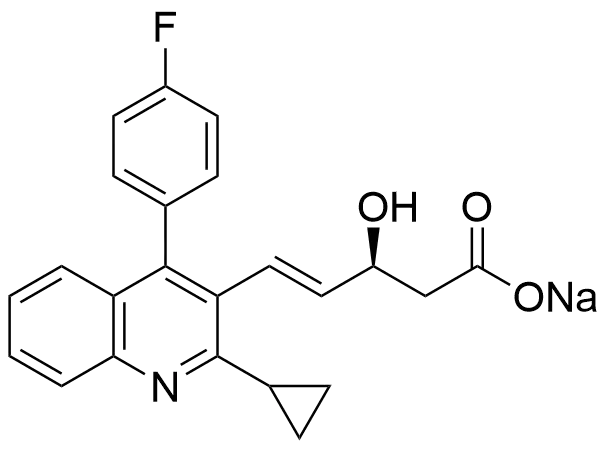 (3S,4E)-5-[2-Cyclopropyl-4-(4-fluorophenyl)-3-quinolinyl]-3-hydroxy-4-pentenoic acid Sodium - image 1