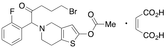 1-[2-(Acetyloxy)-6,7-dihydrothieno[3,2-c]pyridin-5(4H)-yl]-5-bromo-1-(2-fluorophenyl)-2-pentanone (2Z)-2-Butenedioate - image 1