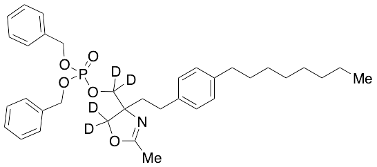 Dibenzyl [2-Methyl-4-[2-(4-octylphenyl)ethyl]-4,5-dihydro-1,3-oxazol-4-yl]methyl-d4 Phosphate - image 1