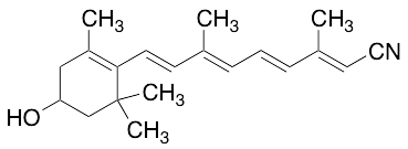 9-(4-Hydroxy-2,6,6-trimethyl-1-cyclohexen-1-yl)-3,7-dimethyl-2,4,6,8-nonatetraenenitrile - image 1
