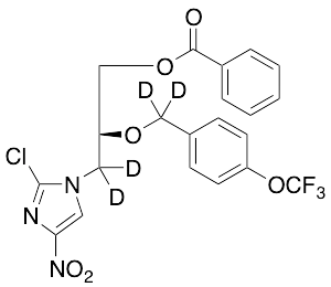 (R)-3-(2-Chloro-4-nitro-1H-imidazol-1-yl)-2-(4-trifluoromethoxybenzyl-d2-oxy)propyl-3,3-d2 Benzoate - image 1