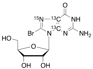 8-Bromoguanosine-13C2,15N - image 1
