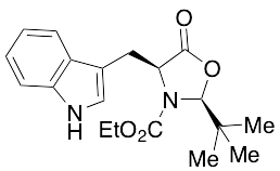 (2S,4S)-2-(tert-Butyl)-3-(ethoxycarbonyl)-4-(indol-3-yl-methyl]-1,3-oxazolidin-5-one - image 1