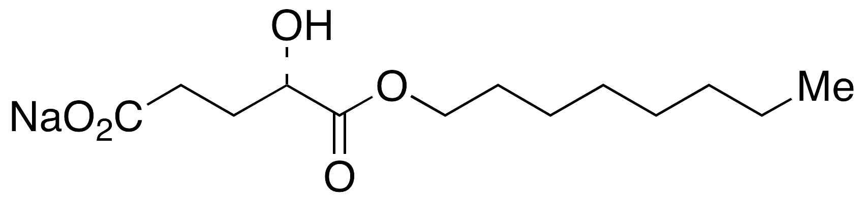 (2S)-2-Hydroxyglutaric Acid Octyl Ester Sodium Salt - image 1