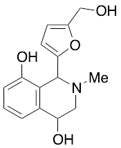 1-[5-(Hydroxymethyl)-2-furyl]-2-methyl-1,2,3,4-tetrahydroisochinolin-4,8-diol - image 1