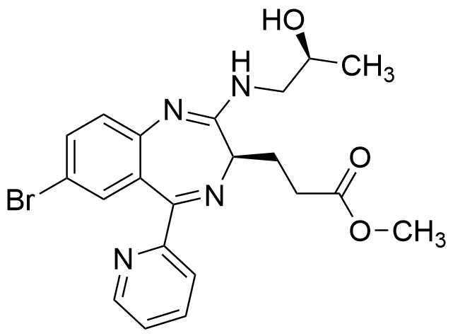 Methyl (3R)-7-Bromo-2-[[(2S)-2-hydroxypropyl]amino]-5-(2-pyridinyl)-3H-1,4-benzodiazepine-3-propanoate - image 1