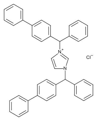 1,3-Bis([1,1’-Biphenyl]-4-ylphenylmethyl)-1H-imidazolium Chloride - image 1
