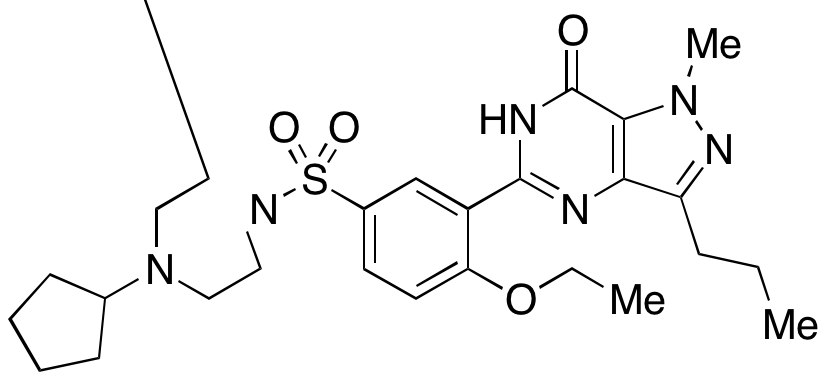 5-(5-((4-Cyclopentylpiperazin-1-yl)sulfonyl)-2-ethoxyphenyl)-1-methyl-3-propyl-1H-pyrazolo[4,3-d]pyrimidin-7(6H)-one - image 1