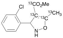 3-(2-Chlorophenyl)-5-methyl-2,3-dihydroisoxazole-4-carboxylic Acid Methyl Ester-13C4 - image 1