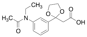 2-(2-(3-(N-Ethylacetamido)phenyl)-1,3-dioxolan-2-yl)acetic Acid - image 1