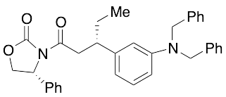 [R-(R*,S*)]-3-[3-[3-[Bis(phenylmethyl)amino]phenyl]-1-oxopentyl]-4-phenyl-2-oxazolidinone - image 1