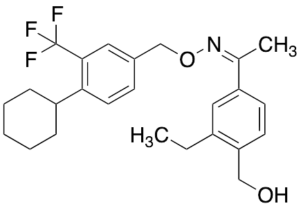 (Z)-1-(3-Ethyl-4-(hydroxymethyl)phenyl)ethanone-O-(4-cyclohexyl-3-(trifluoromethyl)benzyl) Oxime - image 1