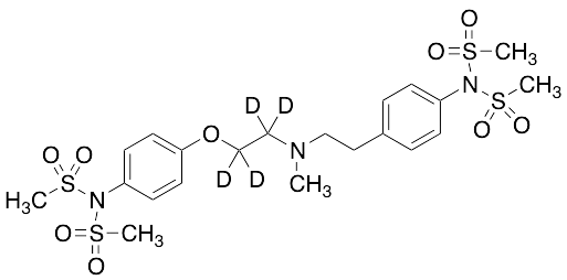 Methyl-[4-(dimethylsulfonylamino)phenylethyl]-[4-(dimethylsulfonylaminophenoxyethyl-d4)amine - image 1