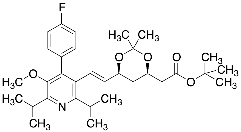 tert-Butyl 2-((4R,6S)-6-((E)-2-(4-(4-Fluorophenyl)-2,6-diisopropyl-5-methoxypyridin-3-yl)vinyl)-2,2-dimethyl-1,3-dioxan-4-yl)acetate - image 1