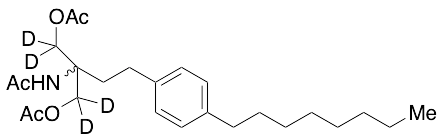 N-[1,1-Bis[(acetyloxy)methyl]-3-(4-octylphenyl)propyl]acetamide-d4 - image 1