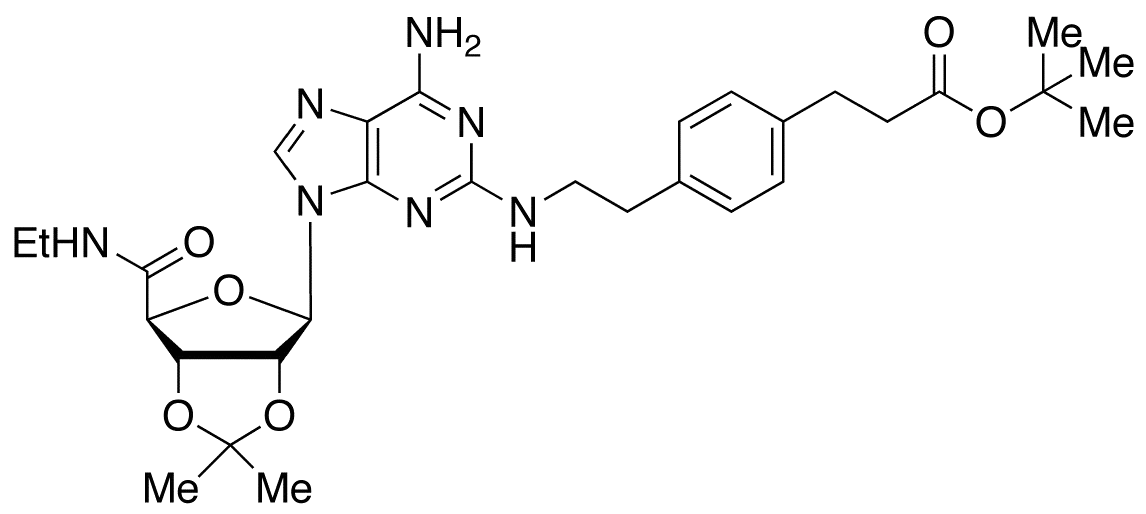 2-[[4-[2-(tert-Butoxycarbonyl)ethyl]phenylethyl]amino]2’,3’-O-isopropylideneadenosine-5’-N-ethylcarboxamide - image 1