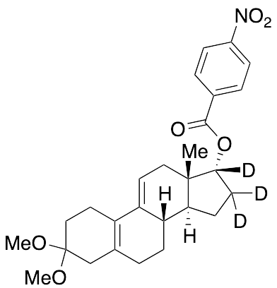(17Alpha)-[(4-Nitrobenzoyl)oxy]-3,3-dimethoxyestra-5(10),9(11)-dien-17-ol-d3 - image 1
