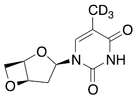 1-(3,5-Anhydro-2-deoxy-Beta-D-threo-pentofuranosyl)-5-methyl-2,4(1H,3H)-pyrimidinedione, Methyl-d3 - image 1