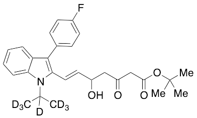 (6E)-7-[3-(4-Fluorophenyl)-1-(1-methylethyl)-1H-indol-2-yl]-5-hydroxy-3-oxo-6-heptenoic Acid-d7 1,1-Dimethylethyl Ester - image 1