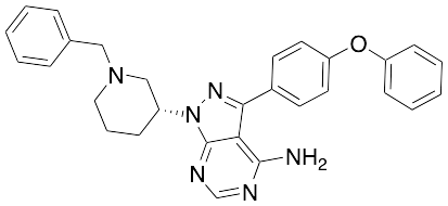 3-(4-Phenoxyphenyl)-1-[(3R)-1-(phenylmethyl)-3-piperidinyl]-1H-pyrazolo[3,4-d]pyrimidin-4-amine - image 1