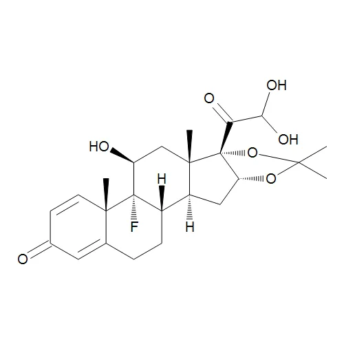 (11b,16a)-9-Fluoro-11,21,21-trihydroxy-16,17-[(1-methylethylidene)bis(oxy)]pregna-1,4-diene-3,20-dione - image 1