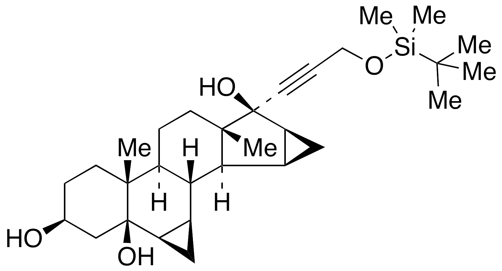 17-(O-tert-Butyldimethylsilyl-1-propynyl-3-hydroxy)-6Beta,7Beta:15Beta,16Beta-dimethyleneandrostane-3Beta,5Beta,17Beta-triol - image 1