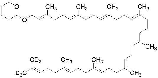 (E,E,E,E,E,E,E,E)- Tetrahydro-2-[(3,7,11,15,19,23,27,31,35-nonamethyl-2,6,10,14,18,22,26,30,34-hexatriacontanonaenyl)oxy]-2H-pyran-d6 - image 1