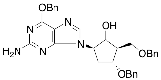 (2R,3R,5R)-5-[2-Amino-6-(phenylmethoxy)-9H-purin-9-yl]-3-(phenylmethoxy)-2-[(phenylmethoxy)methyl]-cyclopentanol - image 1