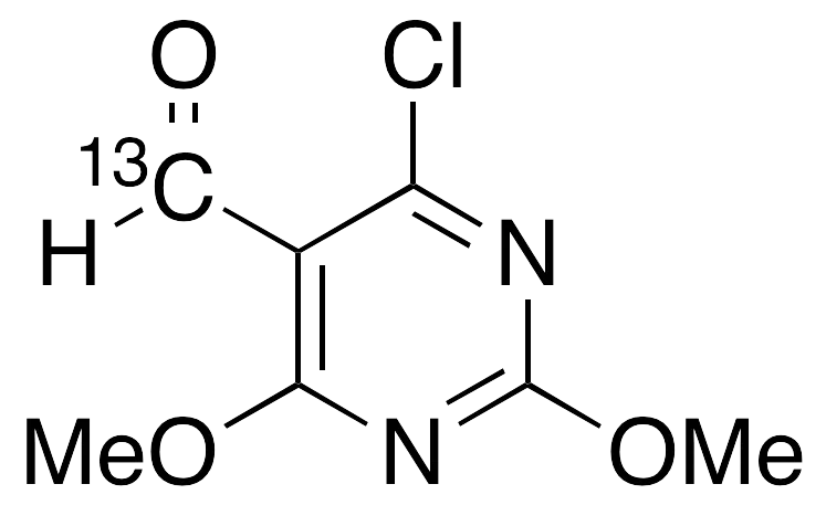 4-Chloro-2,6-dimethoxy-5-pyrimidinecarboxaldehyde-13C - image 1