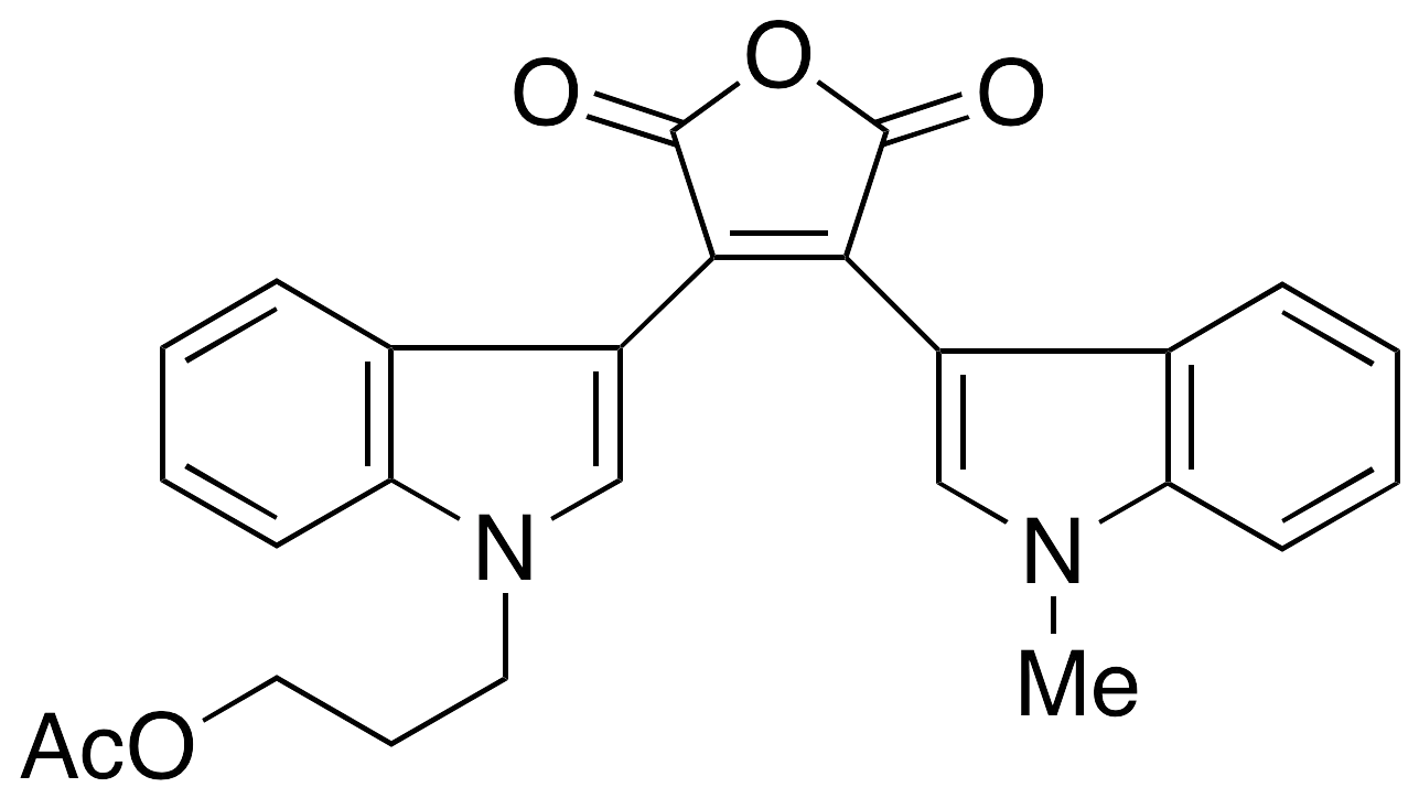 3-[1-[3-(Hydroxy)propyl]-1H-indol-3-yl]-4-(1-methyl-1H-indol-3-yl)-2,5-furandione Acetate - image 1