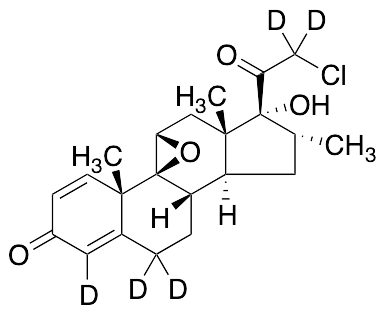 17Alpha-Hydroxy-21-chloro-9Beta,11Beta-epoxy-16Alpha-methylpregna-1,4-diene-3,20-dione-d5 - image 1