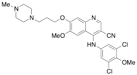 4-[(3,5-Dichloro-4-methoxyphenyl)amino]-6-methoxy-7-[3-(4-methyl-1-piperazinyl)propoxy]-3-quinolinecarbonitrile - image 1