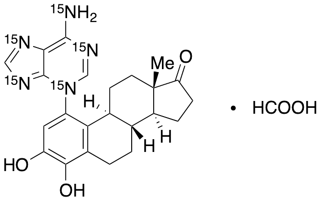 4-Hydroxy Estrone 1-N3-(15N5) Adenine Formate Salt (>90%) - image 1