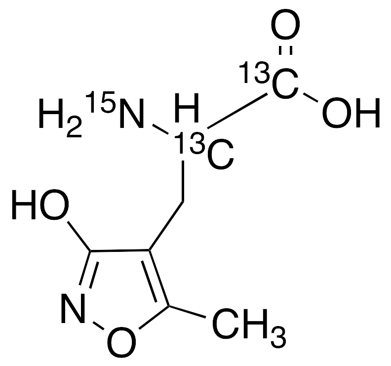 (R,S)-Alpha-Amino-3-hydroxy-5-methyl-4-isoxazolepropionic Acid-13C2,15N - image 1